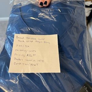 Cherokee luxe scrub top and bottom NWT 5 sets